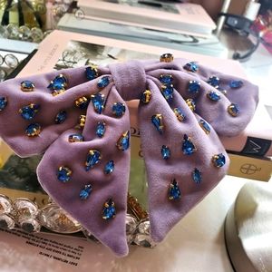 Lele Sadoughi oversize bow in Lilac brand new!